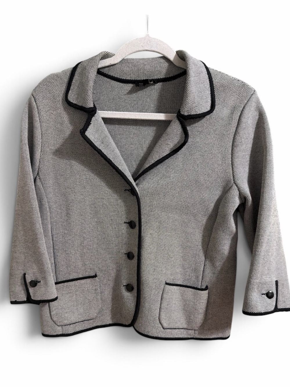 Talbots Petites Silk Blend Knit Blazer Cardigan L